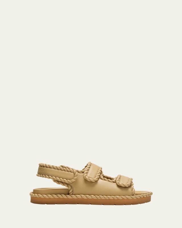 Jack Leather Braid Dual-Band Sandals
