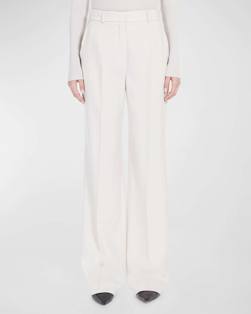 Quasar Straight-Leg Wool Twill Pants