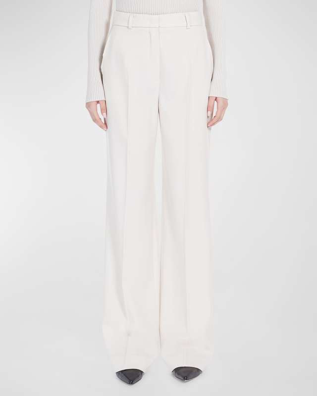 Quasar Straight-Leg Wool Twill Pants