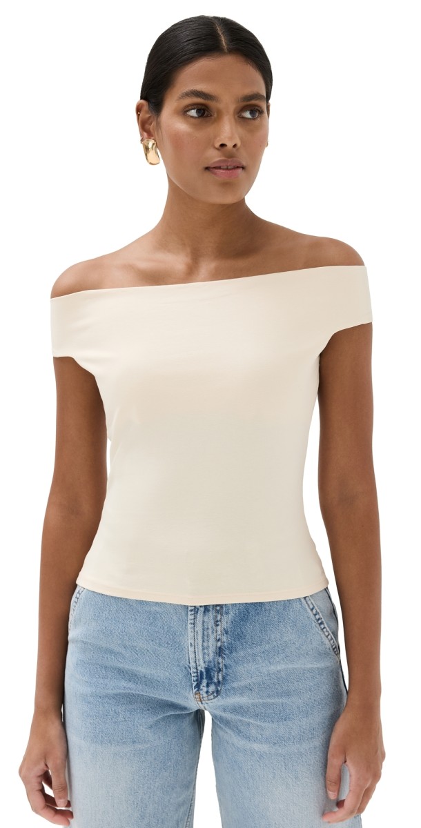 Reformation Branson Knit Top Sugar