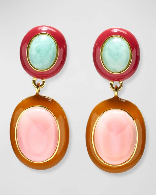 PAPAYA EARRINGS IN PINK CONCH