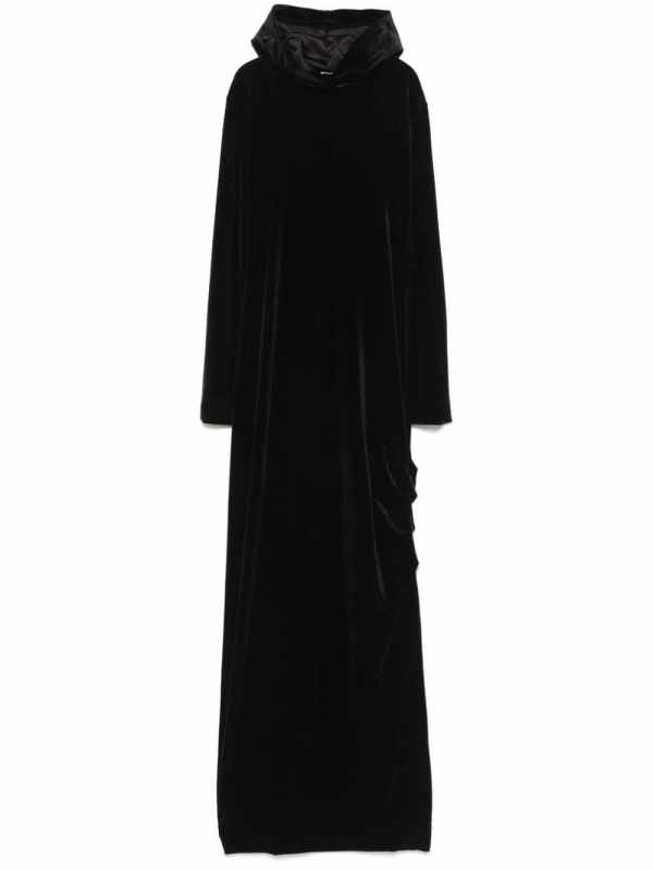 hooded midi dress