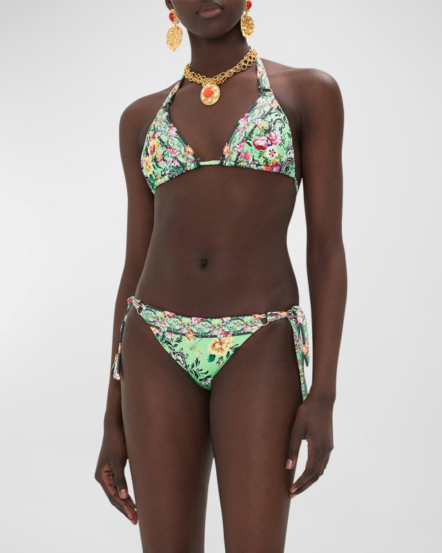 Porcelain Dream Soft Tie Triangle Two-Piece Bikini Set