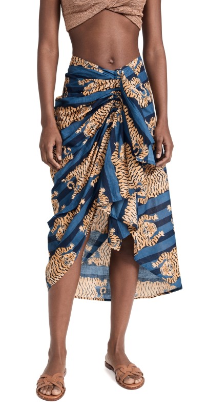 Guadalupe Design Tibet Pareokirt Blue