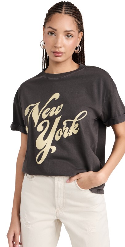 Girl Dangerous New York Boyfriend Tee Vintage Black