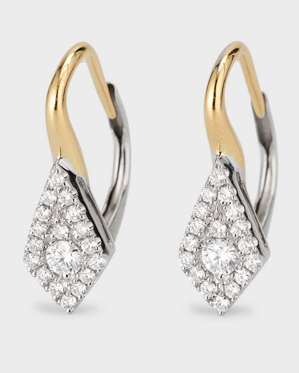 18k Small Firenze II Kite-Shaped Diamond Earrings