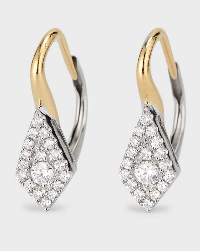 18k Small Firenze II Kite-Shaped Diamond Earrings