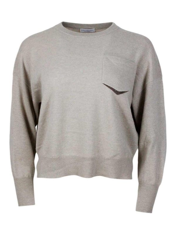 Brunello Cucinelli Pull Col Rond - Beige