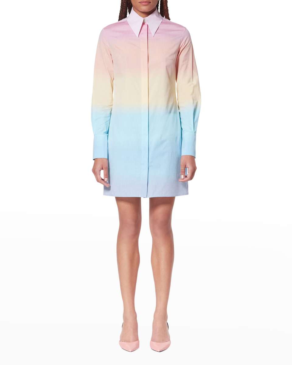 Gradient Mini Shirtdress