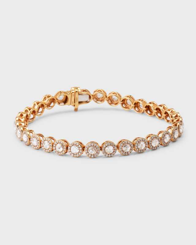 Scallop Diamond Tennis Bracelet, 3.5tcw