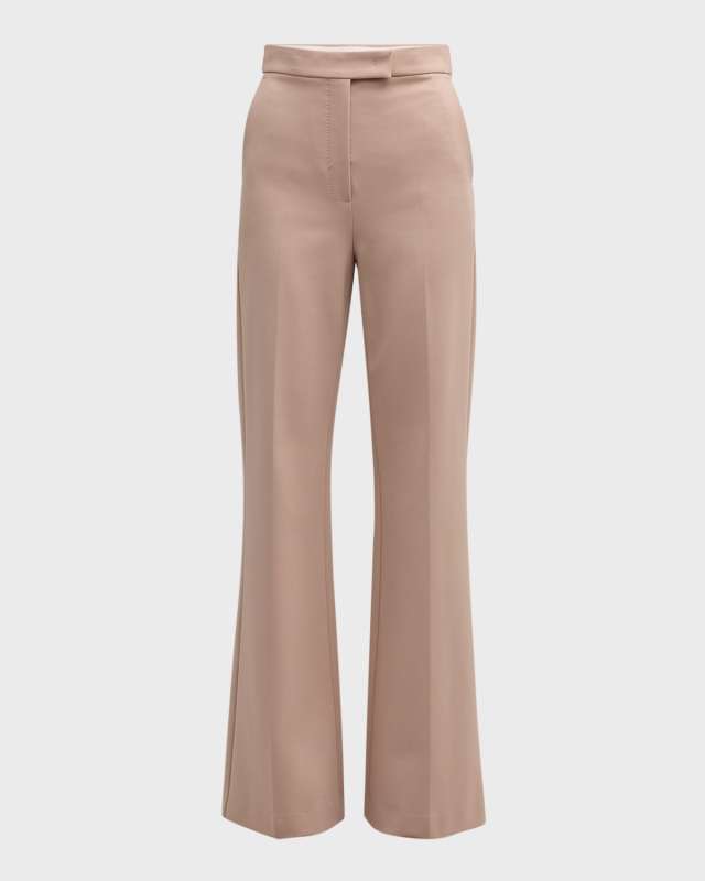 Norcia Straight-Leg Crepe Pants