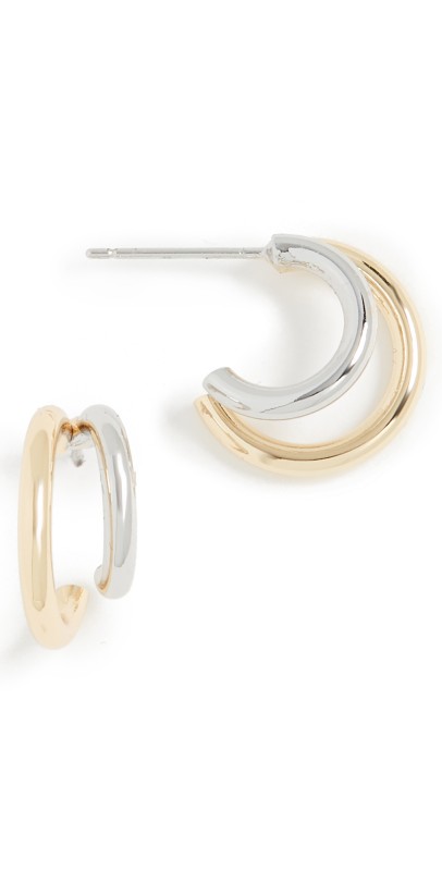SHASHI Gemini Hoops Gold/Silver