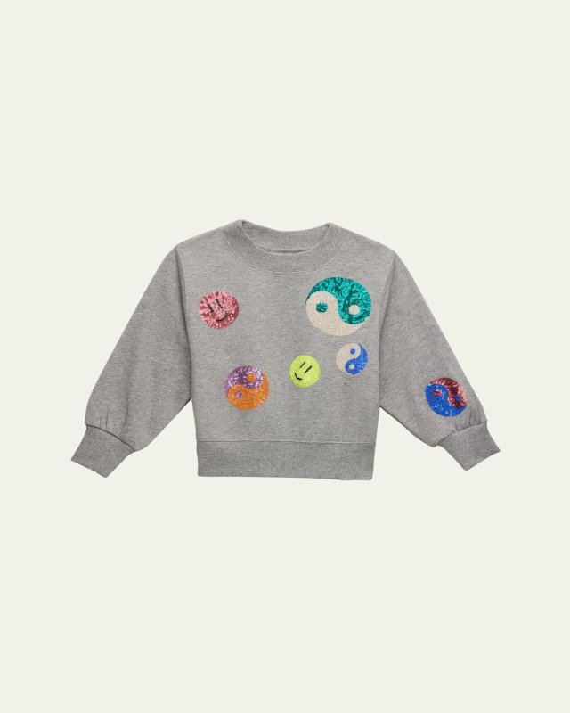 Girl's Marge Sequin Sweatshirt, Size 3-7