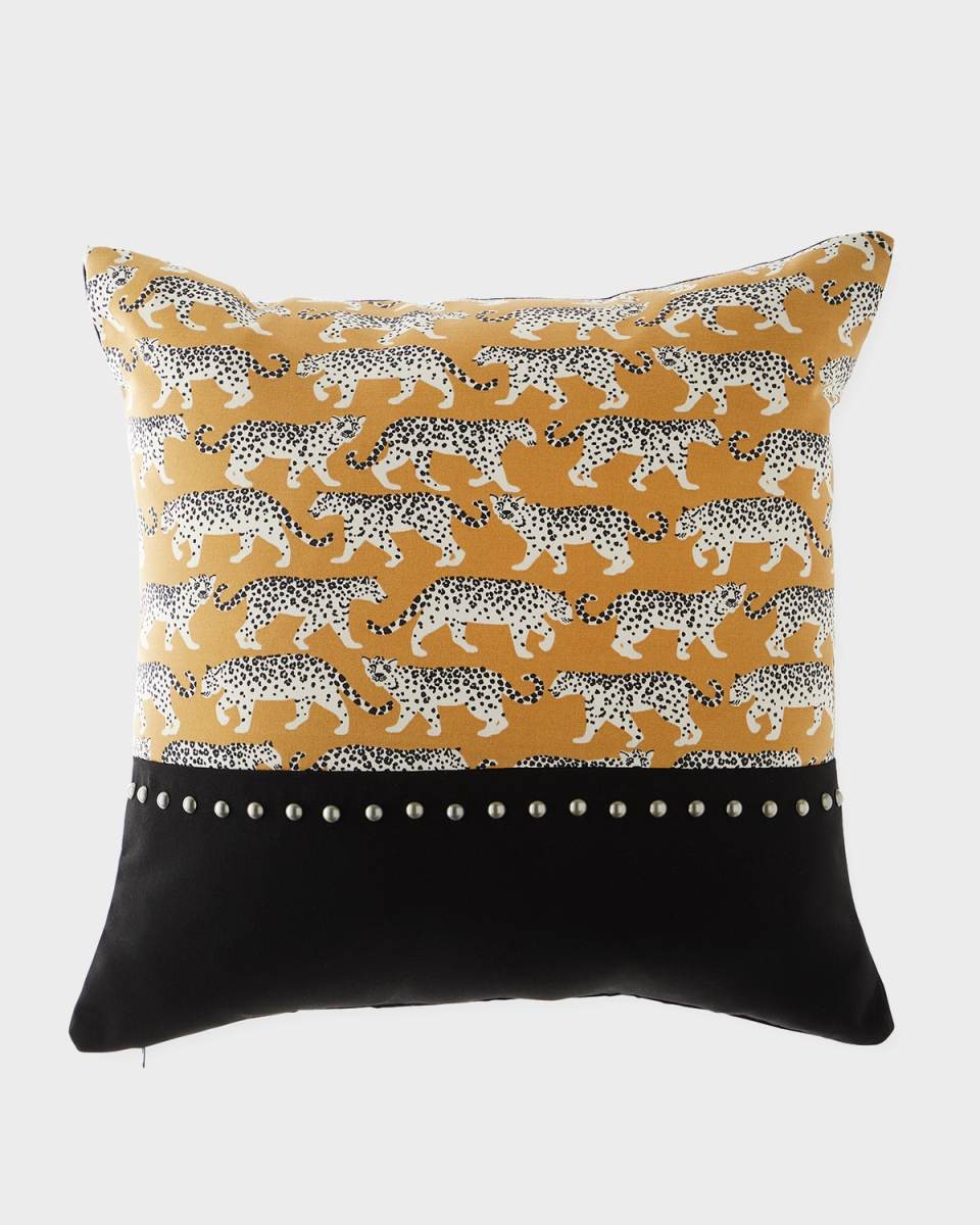 Prowling Nailhead Decorative Pillow