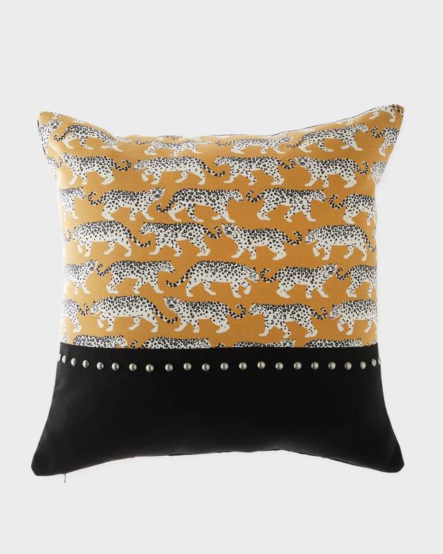 Prowling Nailhead Decorative Pillow