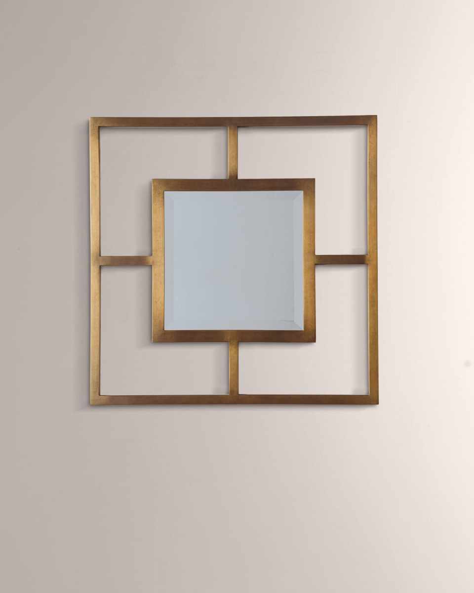Cairo Brass Open Frame Mirror
