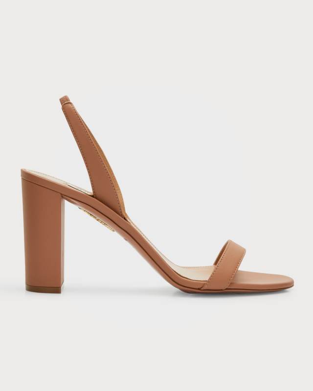 So Nude Lambskin Halter Sandals