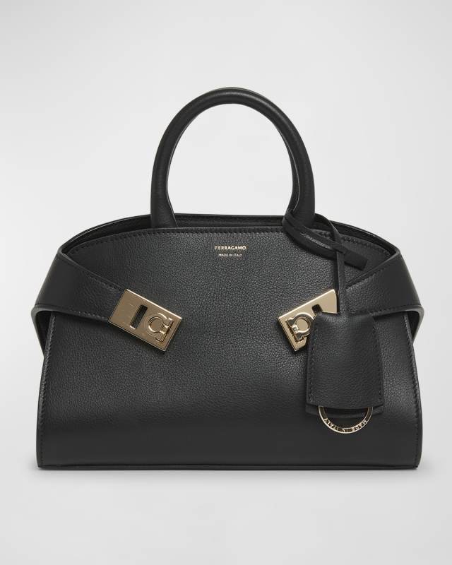 Mini Hug Leather Top-Handle Bag