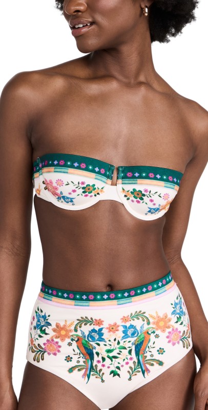 Zimmermann Ginger Balconette Bra Cream Multi