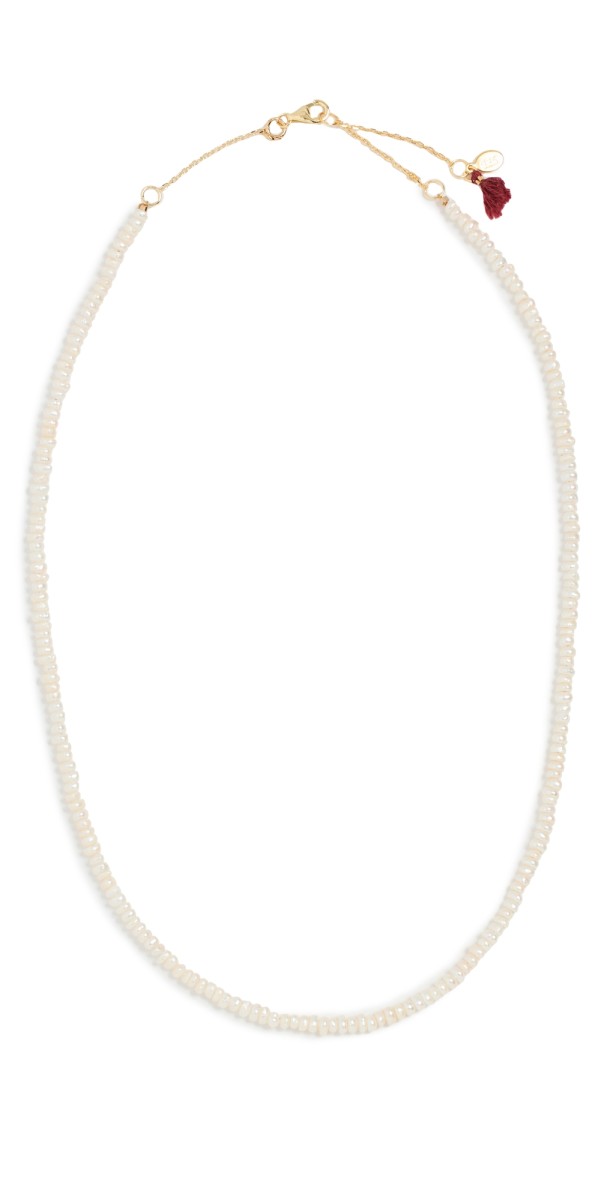 SHASHI 14k Aisha Pearl Necklace Gold/Pearl