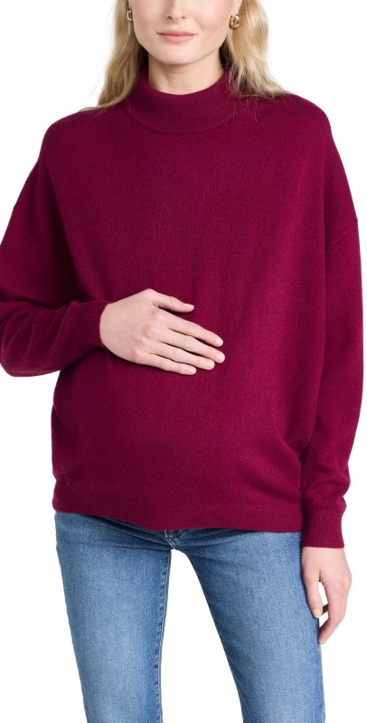 HATCH The Estella Sweater Rhubarb