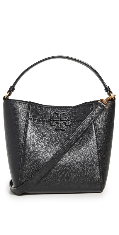 Tory Burch Small McGraw Bucket Bag Black