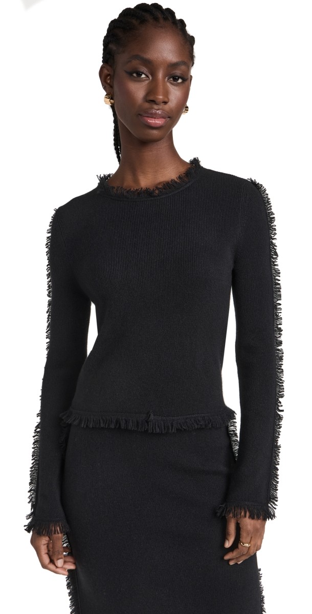 LISA YANG Jae Cashmere Sweater Top Black