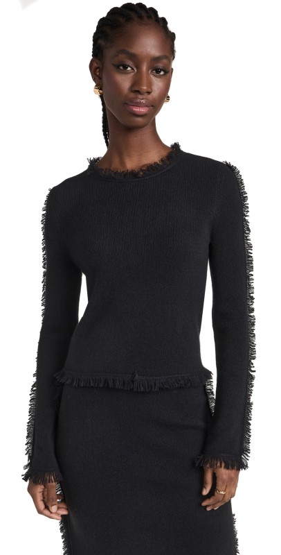 LISA YANG Jae Cashmere Sweater Top Black