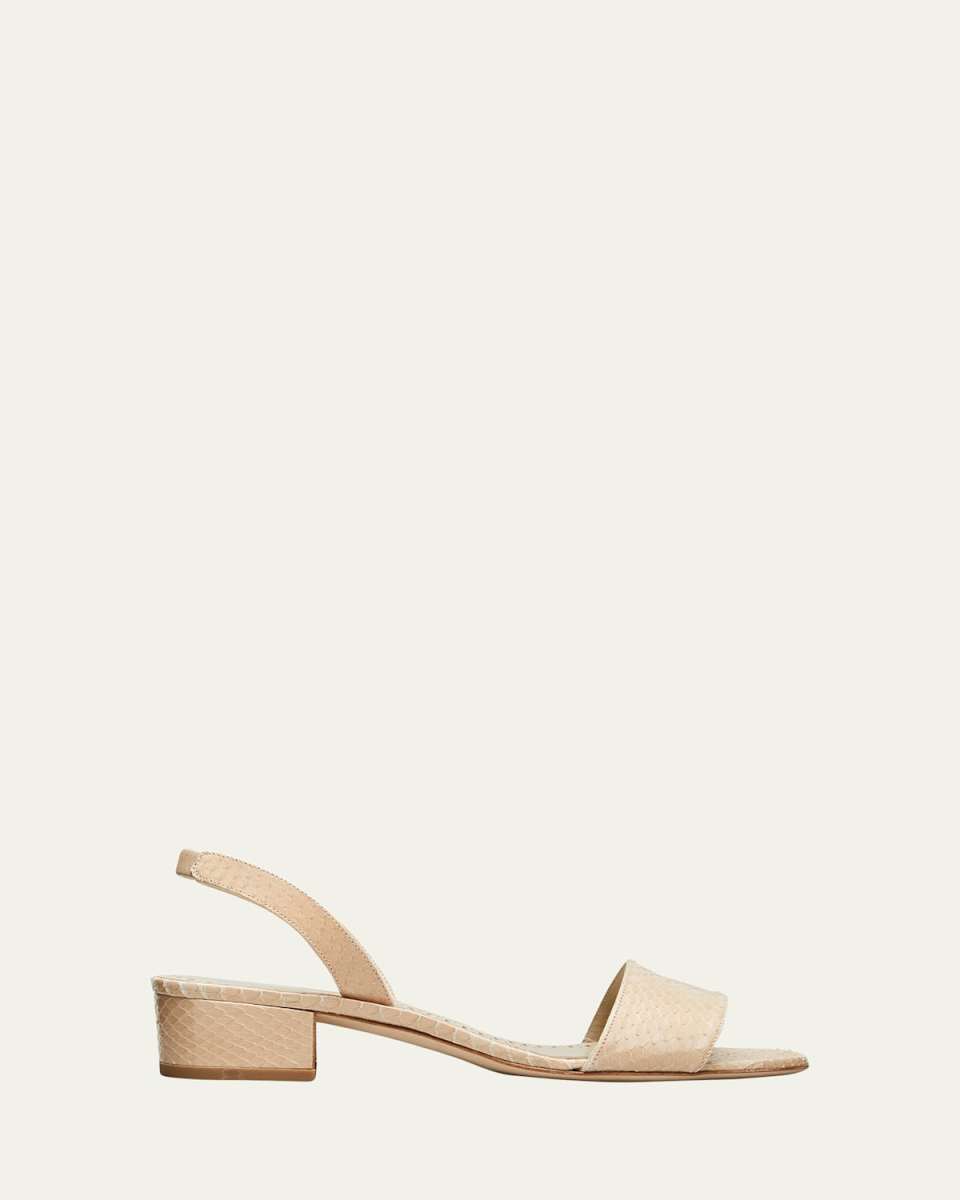 Patopia Snakeskin Slingback Sandals