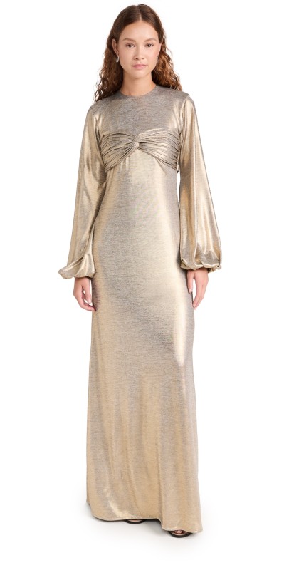 By Efrain Mogollon La Soledad Dress Gold