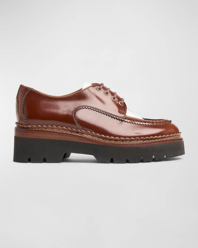 Mr. Teddy Bicolor Leather Oxford Loafers