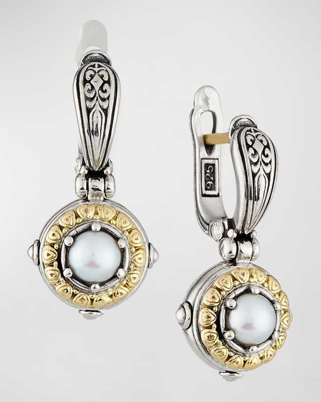 Silver/Gold Pearl Drop Earrings