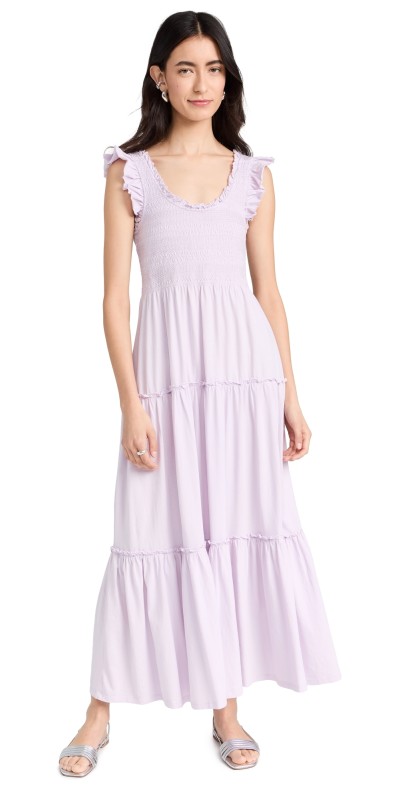 LoveShackFancy Chessie Dress Lilac Bloom