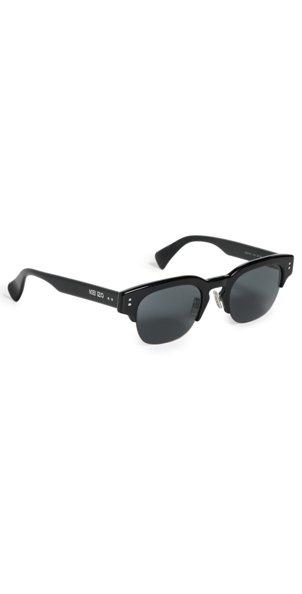 KENZO Clubmaster Sunglasses Shiny Black / Smoke