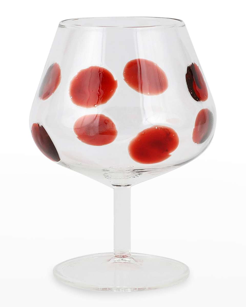 Red Drop Snifter Glass