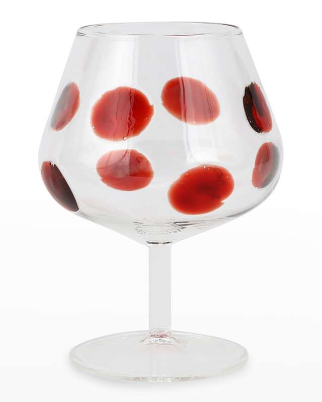 Red Drop Snifter Glass