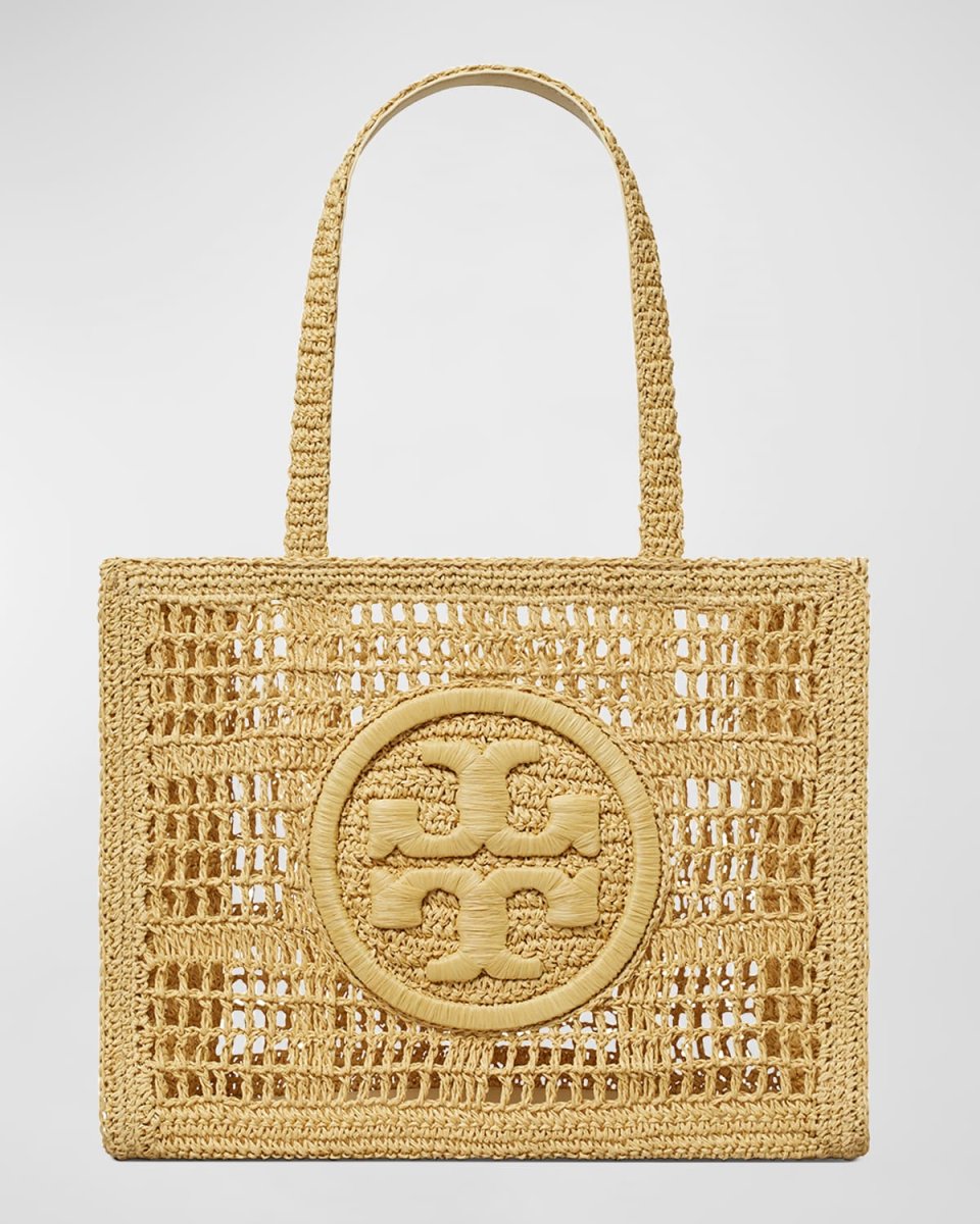 Ella Small Crochet Straw Tote Bag