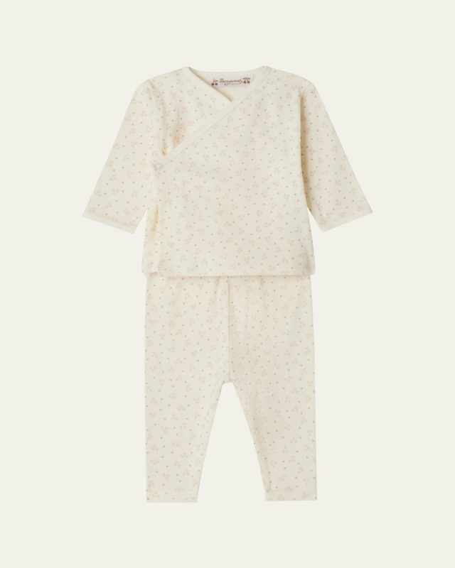 Girl's Timao Cherry-Print Two-Piece Set, Size 3M-18