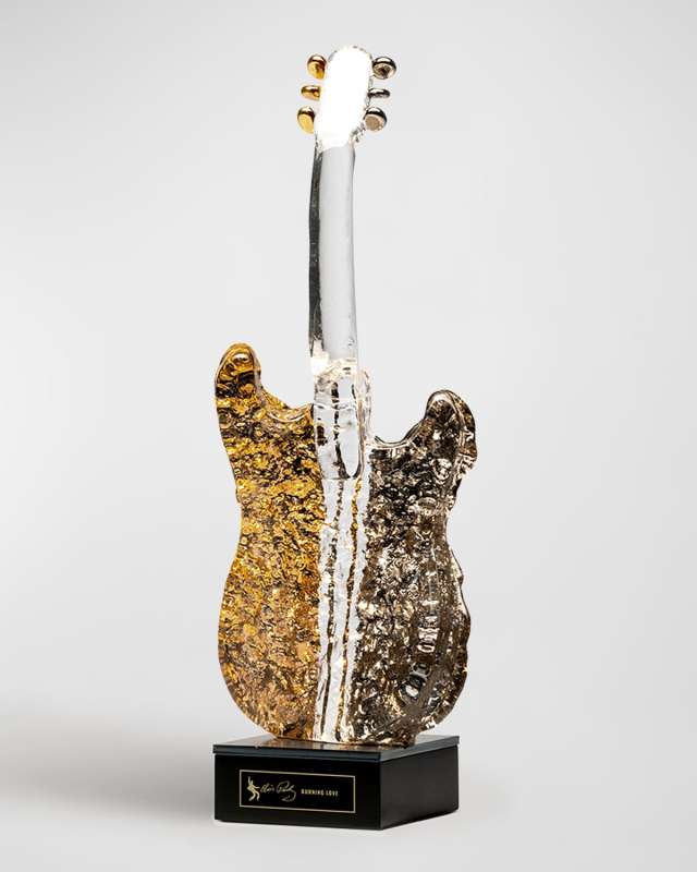 "Elvis Presley: Burning Love" Limited Edition Crystal Guitar by Kjell Engman