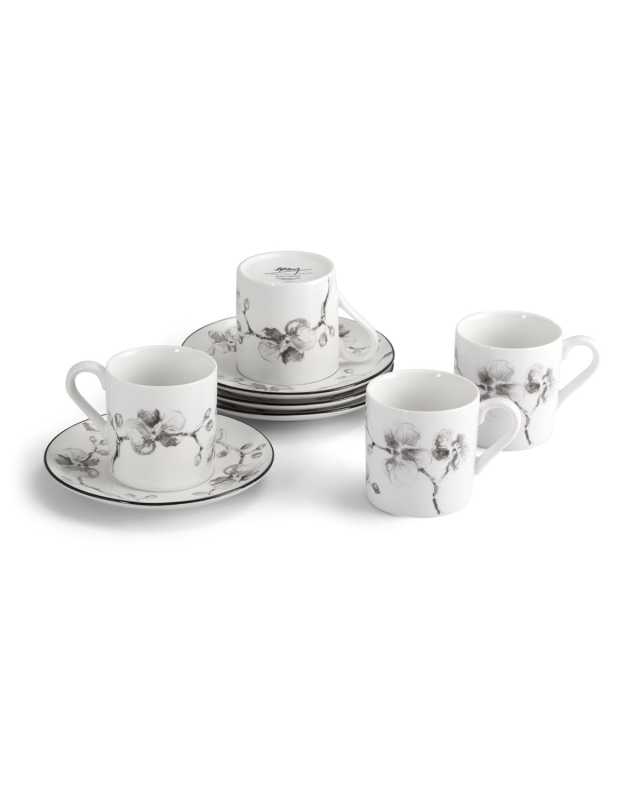 Black Orchid Demitasse Set