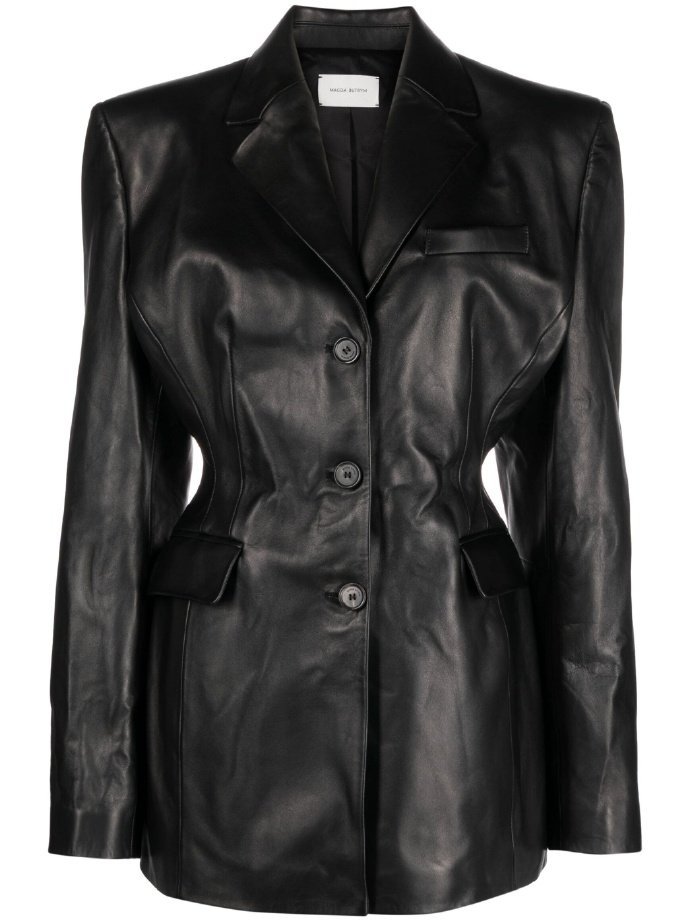 MAGDA BUTRYM single-breasted leather jacket