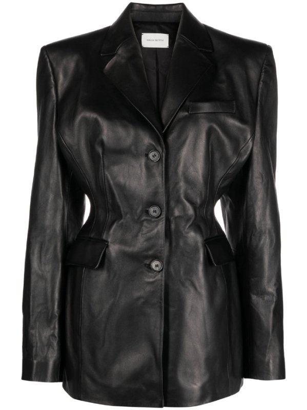 MAGDA BUTRYM single-breasted leather jacket