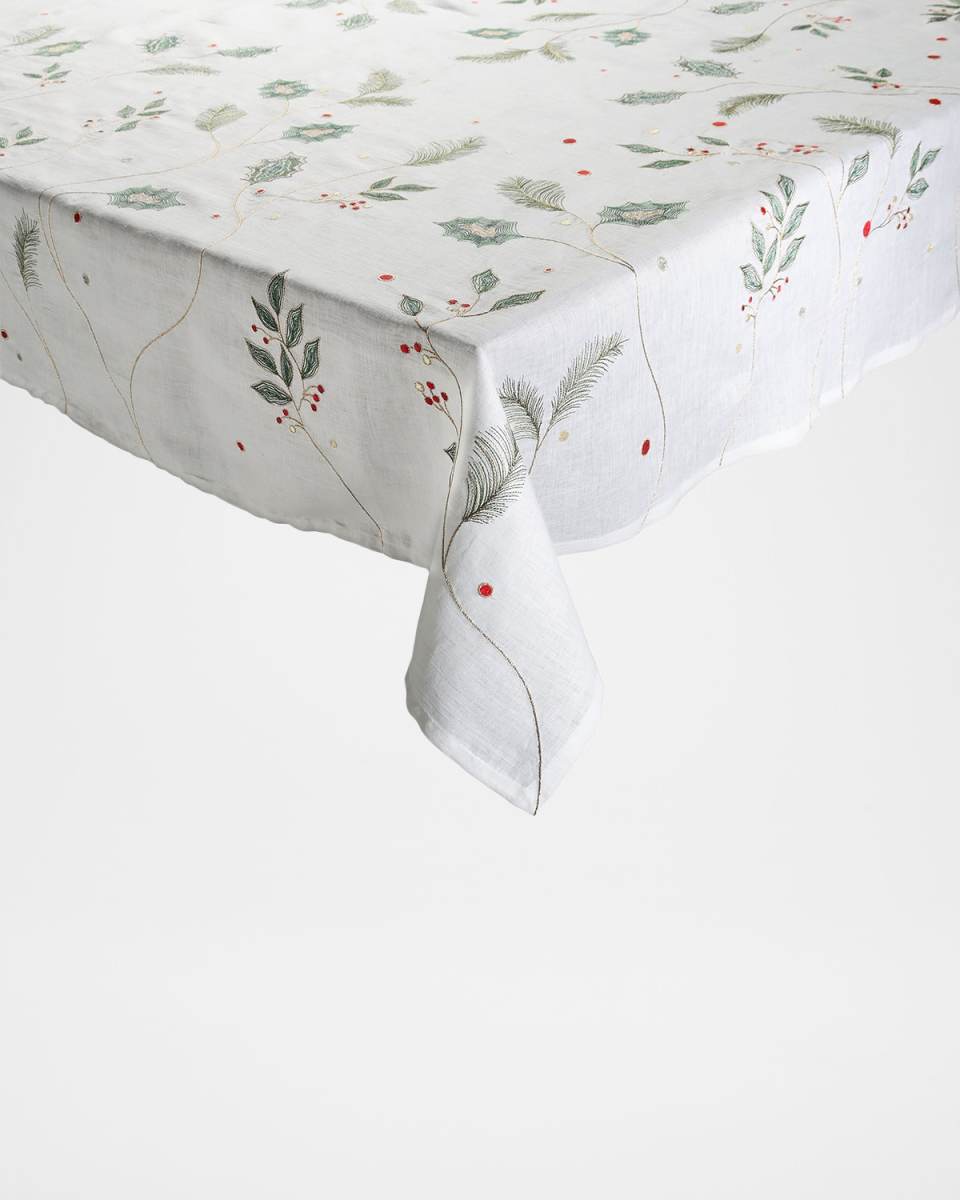 Holly and Sprig Tablecloth, 54" x 108"