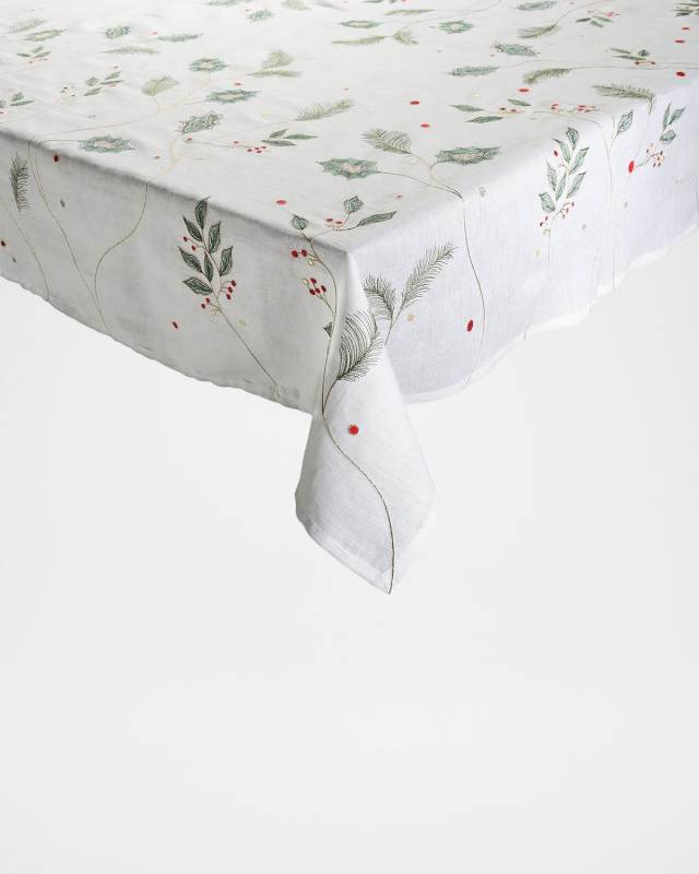 Holly and Sprig Tablecloth, 54" x 108"