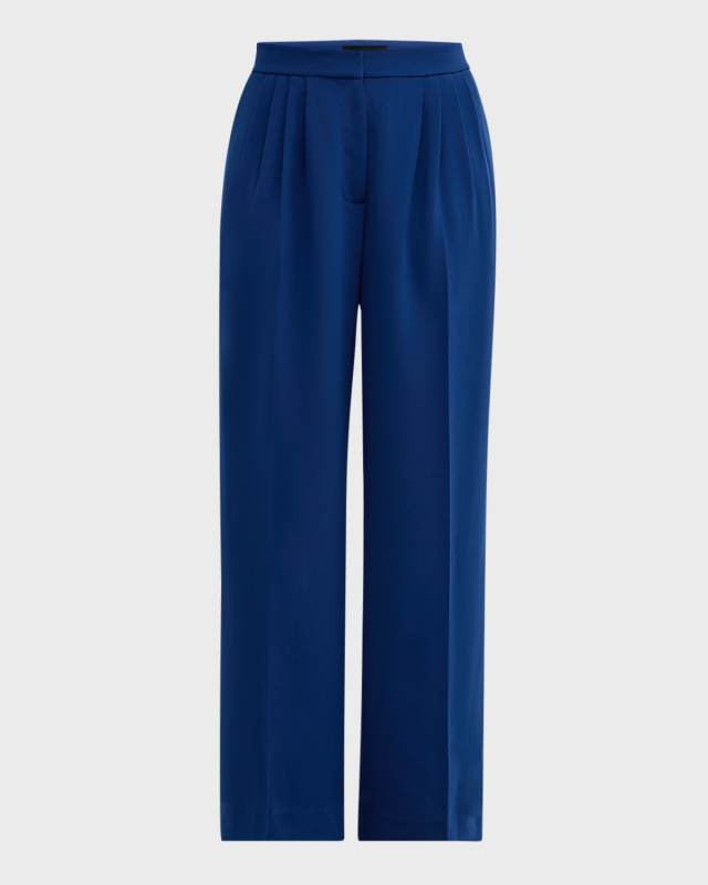 The Rita Pleated Straight-Leg Pants