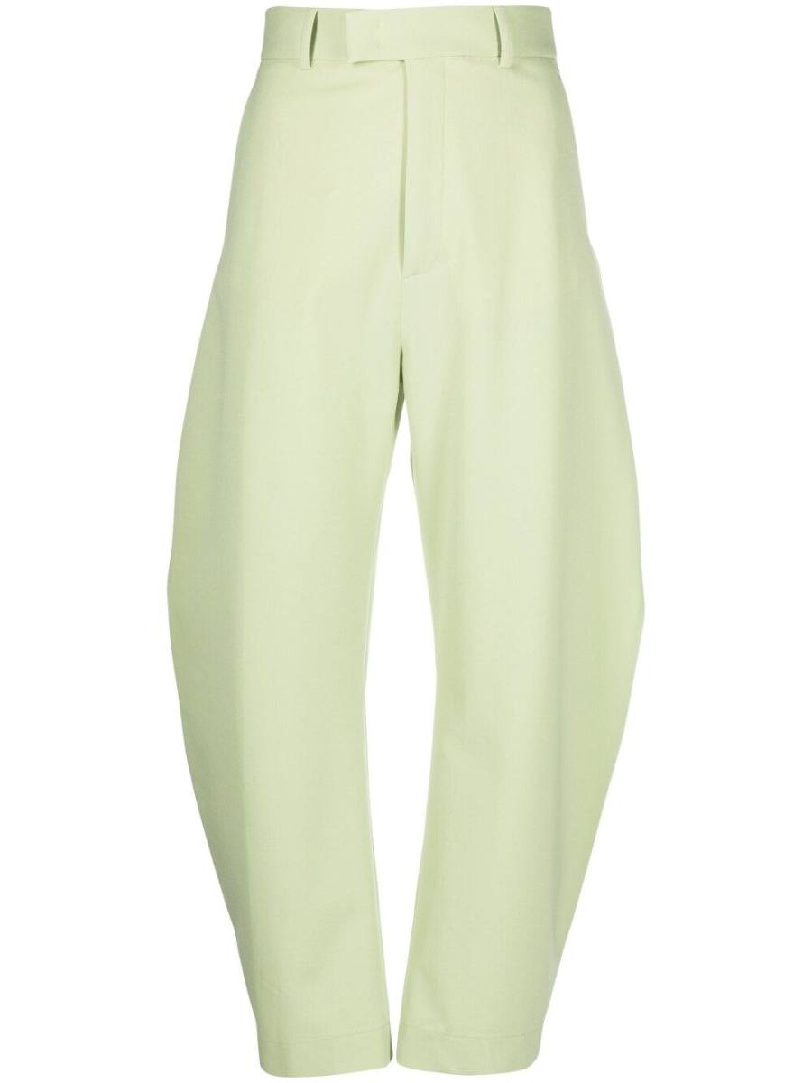 high-waisted tapered trousers