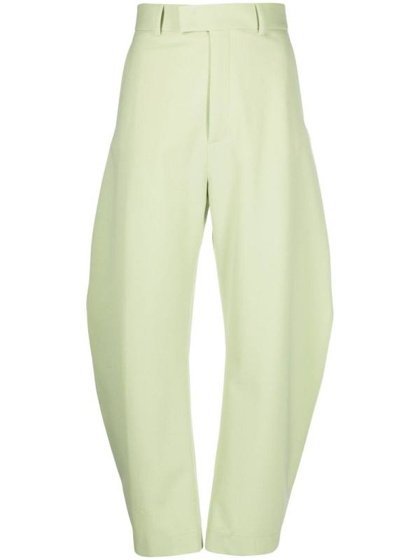 high-waisted tapered trousers