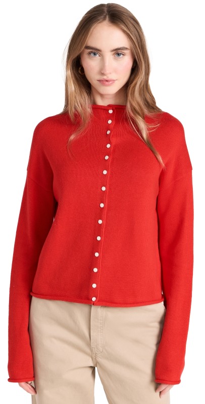 Alex Mill Taylor Cardigan Fire Red