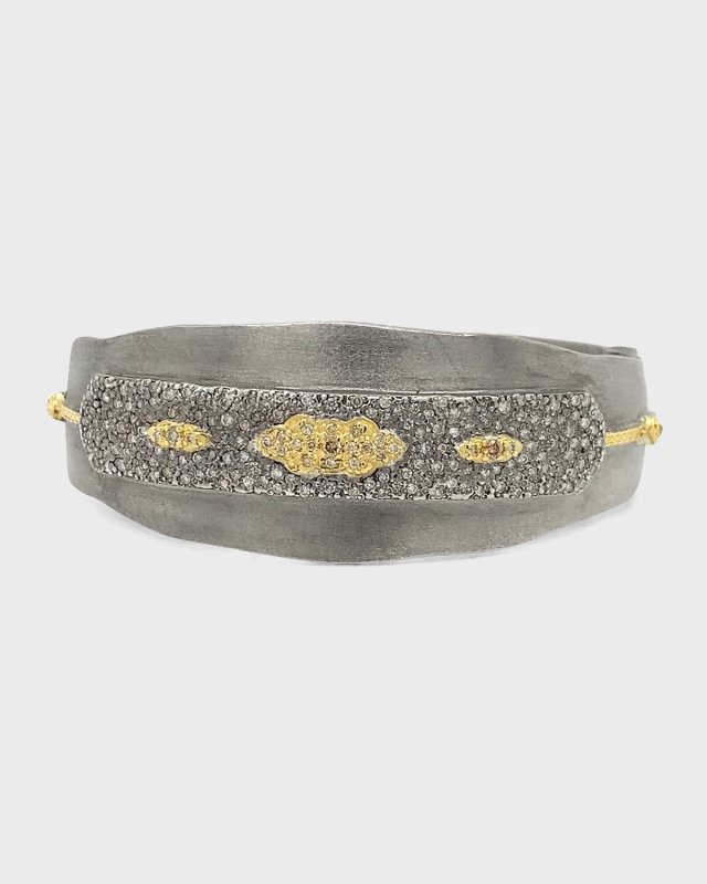 Old World Pave Scroll Kick Cuff