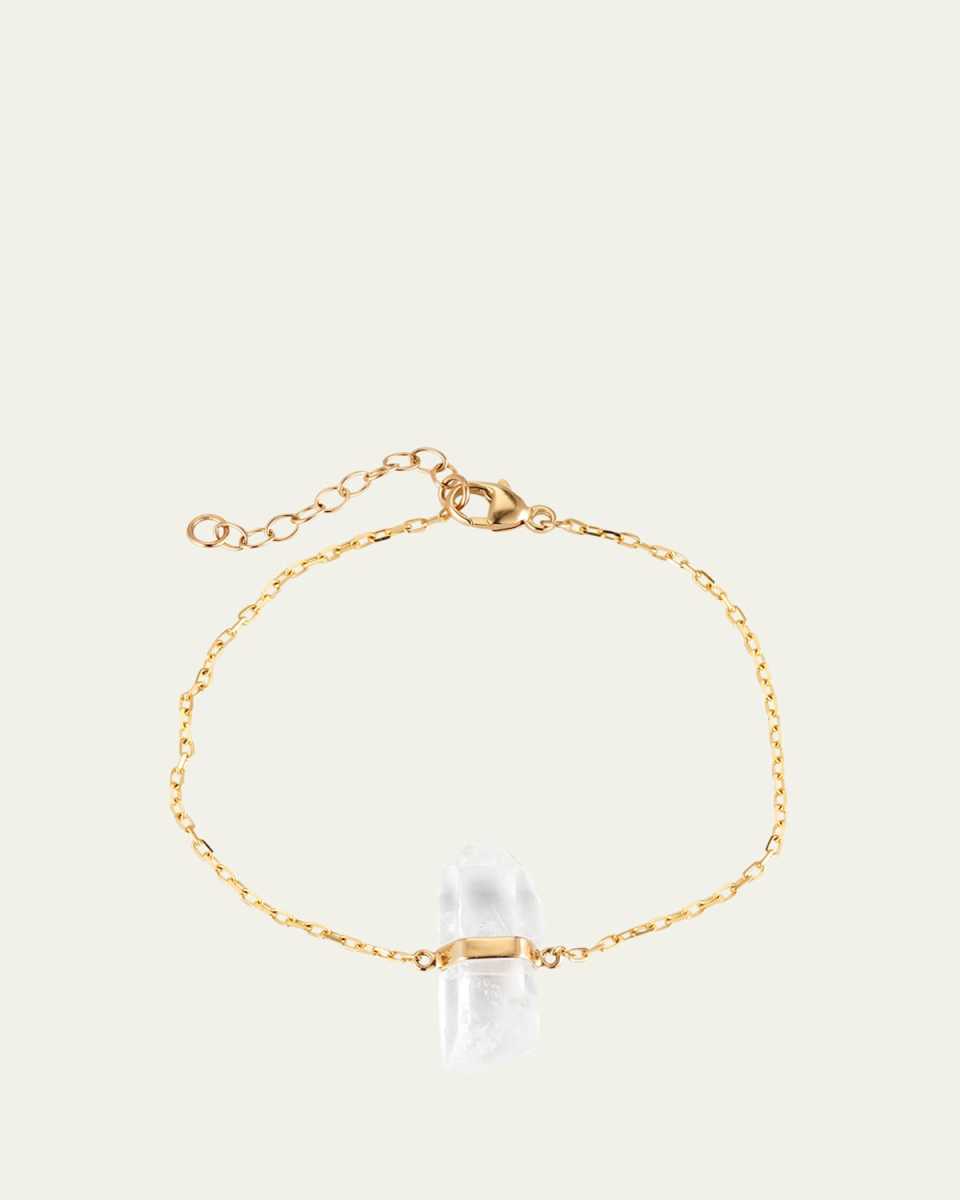 Crystal Quartz Gold Chain Bracelet